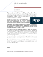 13-06-2013 Boletín 025 Cobijan Maestros A Candidatos de La Coalición Todos Somos Tamaulipas