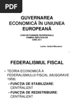 Prezentare - Guvernarea economică în Uniunea Europeană