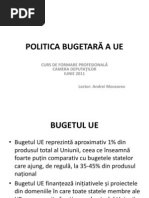 Prezentare - Politica bugetară a Uniunii Europene