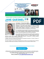 Caribbean & Latin American Conference on Talent Management 2013 BIO JANE QUESNEL