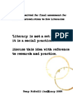 Blogging as New Literacy Practice