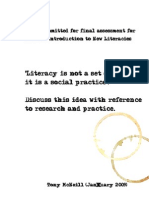 Blogging As New Literacy Practice