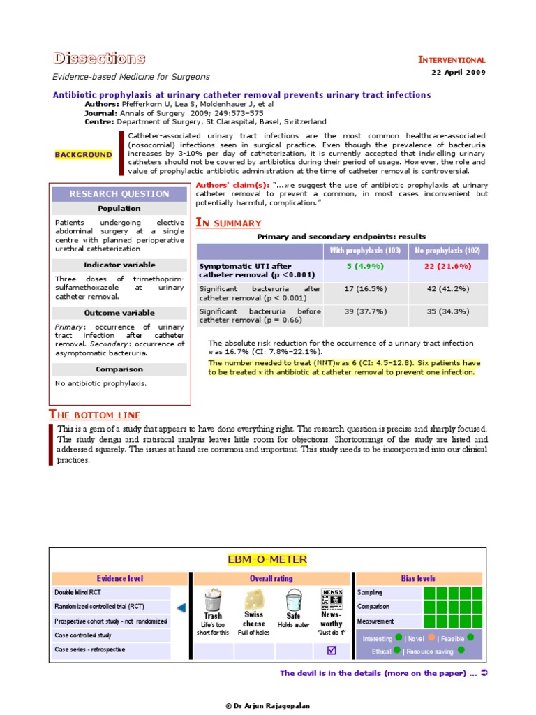 Antibiotic prophylaxis at urinary catheter removal prevents urinary
