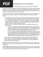 Aplicação a problemas de localização