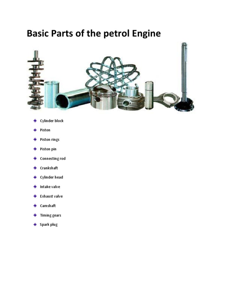 Essential Components of Petrol Engines | PDF