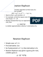 Newton - Raphson: N N N - 1 N - 1 1 0