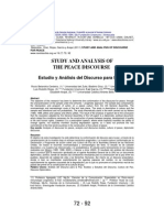 Study and Analysis of The Peace Discourse: Estudio y Análisis Del Discurso para La Paz