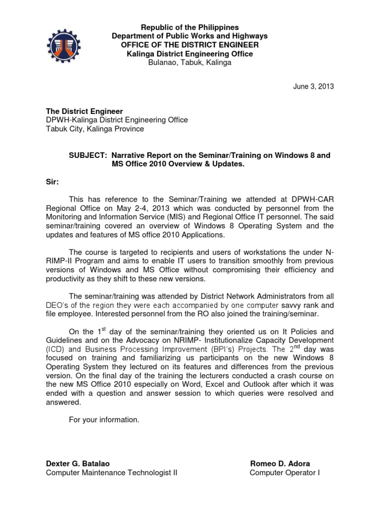 Narrative Report - 11+ Examples, PDF | Examples