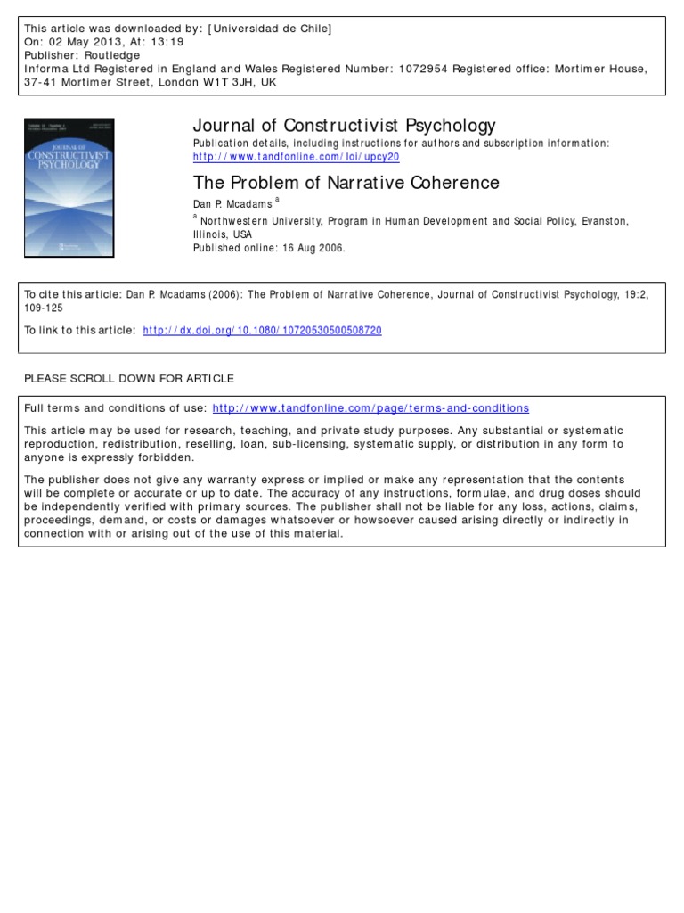 Dan Mcadams Pdf : an introduction to the science of personality ...