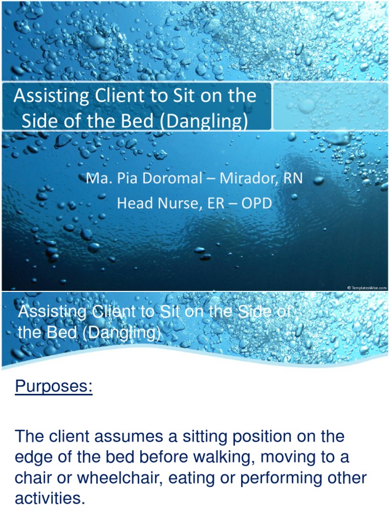 Assisting Clients to Sit on Bed Edge | PDF | Hip | Human Leg