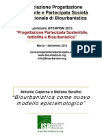 Biourbanistica come nuovo modello epistemologico, Antonio Caperna & Stefano Serafini (in Italian)