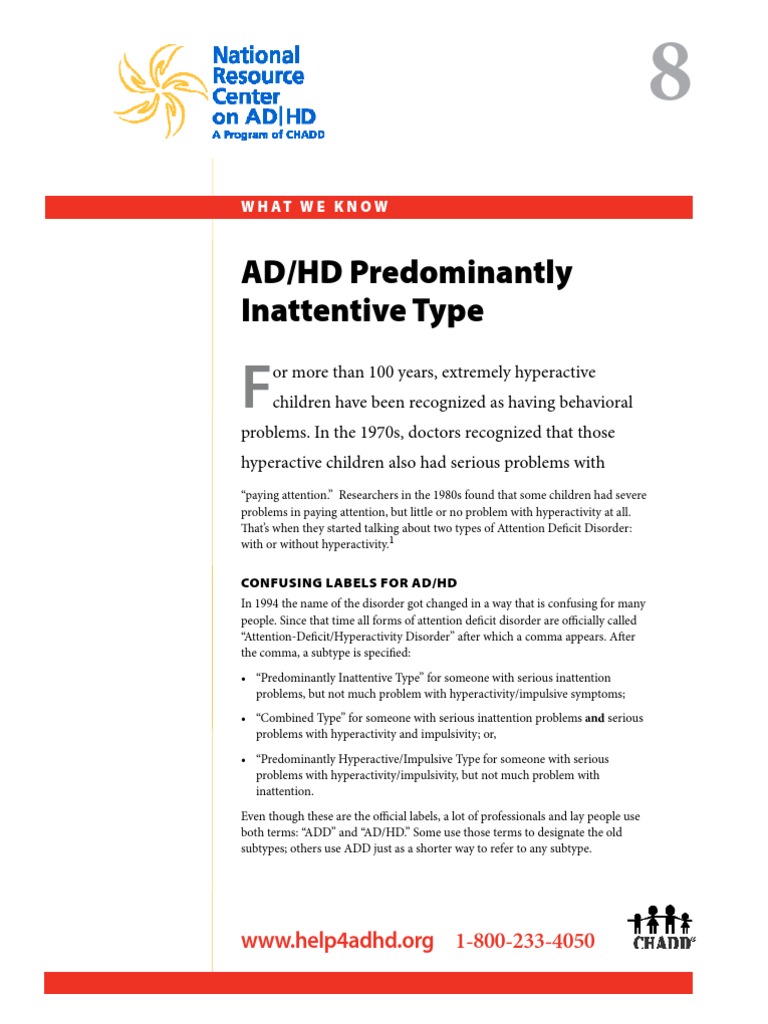 ADHD Predominantly Inattentive Type.pdf Attention