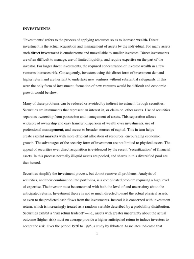 Understanding Portfolio Theory Basics | PDF | Modern Portfolio Theory ...