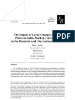 The Impact of Large Changes in Asset Prices On Intra-Market Correlations in The Domestic and International Markets