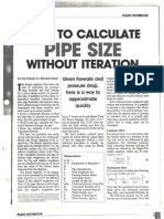 How To Calculate Pipe Size Without Iteration PDF