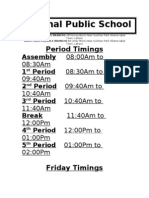 Period Timings