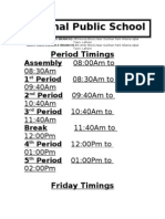 National Public School: Period Timings