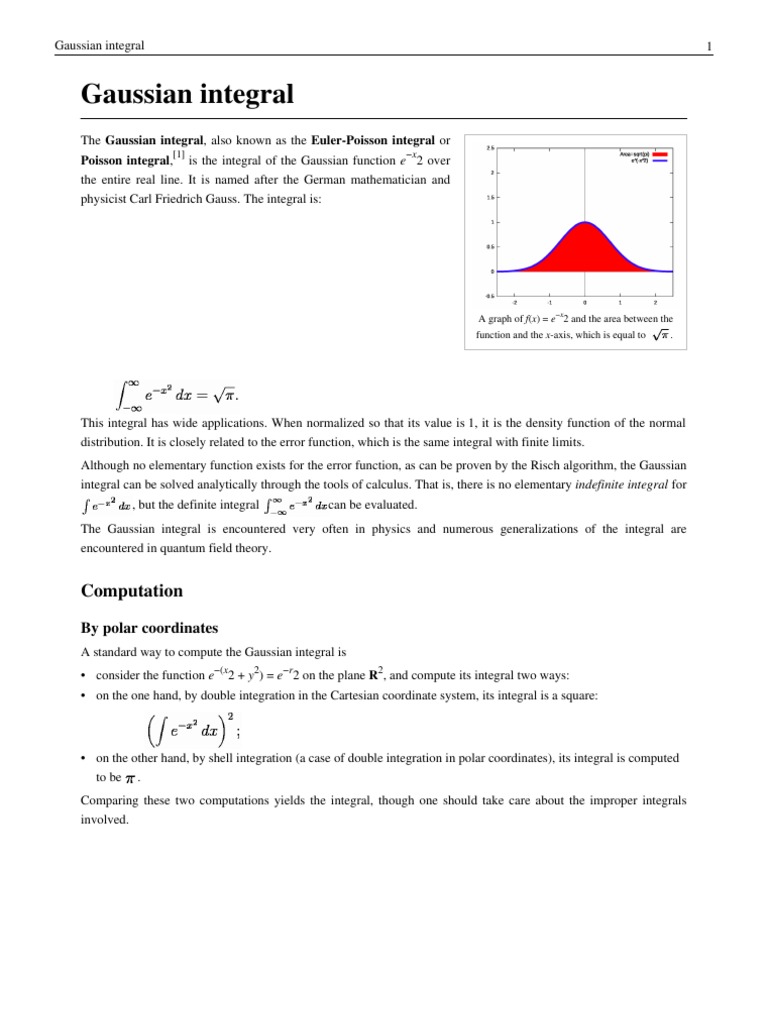 Gaussian Integral