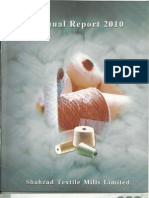 shahzad textile mills lahore 

annual report 2010 