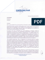 Carta A Su Santidad Francisco (Junio 2013) PDF