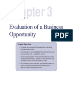 Evaluation of A Business Opportunity