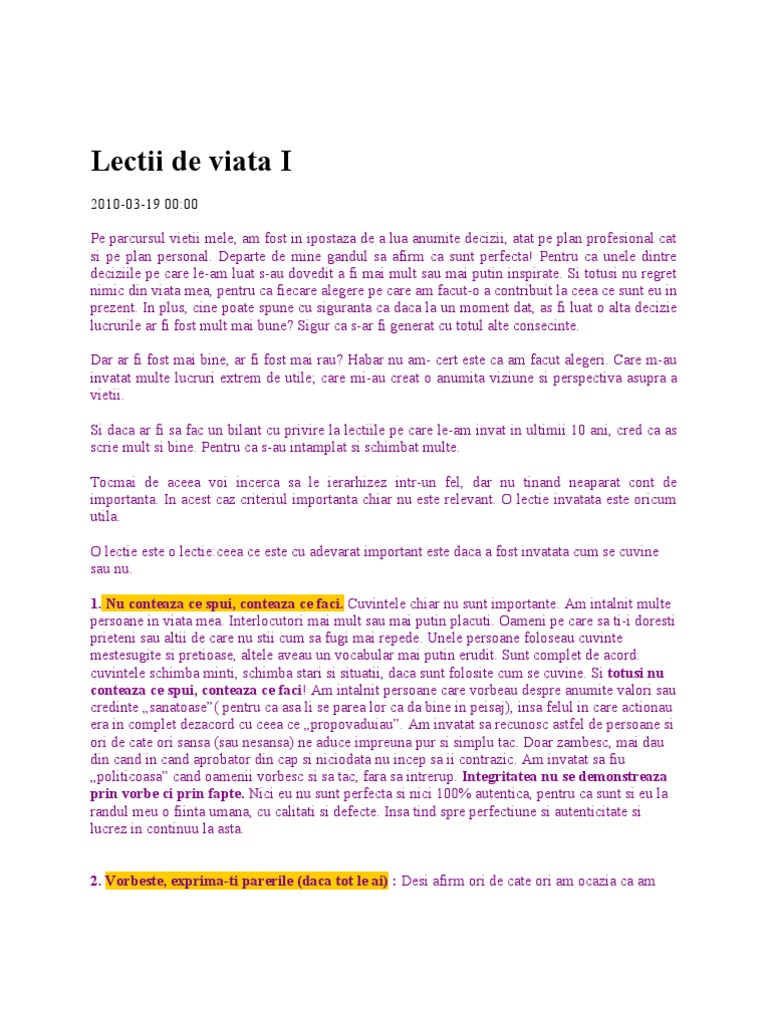 104980498 Lectii De Viata I