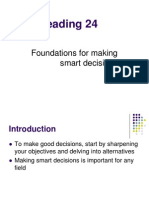 Reading 24: Foundations For Making Smart Decisions