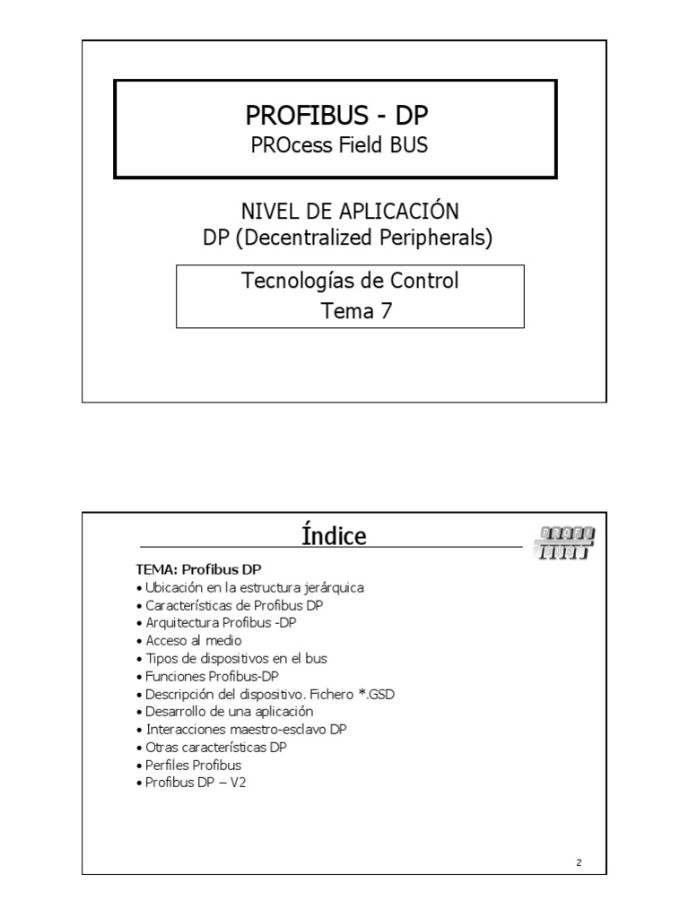 Profibus DP: Características y Funciones | PDF | Hardware de la ...