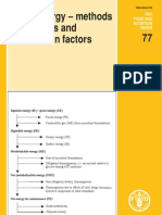 Food Energy-Methods of Analysis & Conversion Fcators FAO