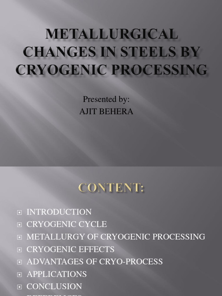 Understanding Cryogenic Processing Benefits | PDF | Steel | Cryogenics