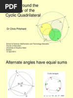 A tour around the geometry of a cyclic quadrilateral