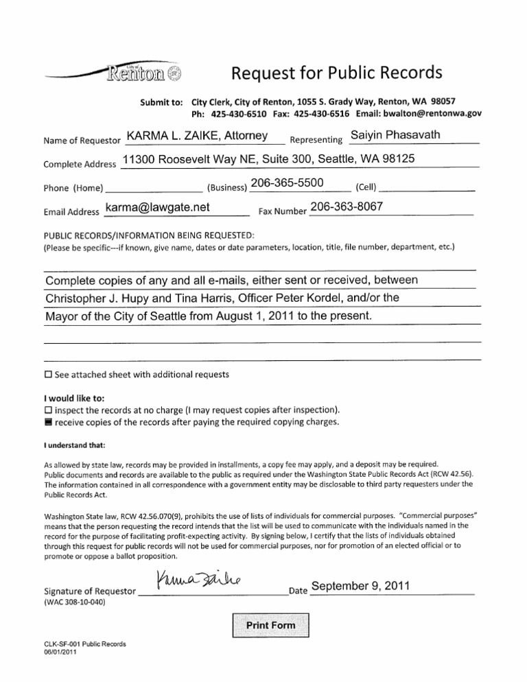 139 - Renton Police Department Public Records | PDF