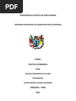 POLÍTICA ECONÓMICA EN EL PERU 1
