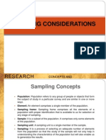Sampling Considerations: Research Methodology