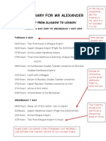 Itinerary Template