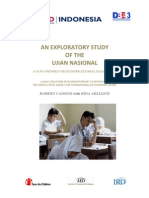 An Exploratory Study of The Ujian Nasional in Indonesia 2010