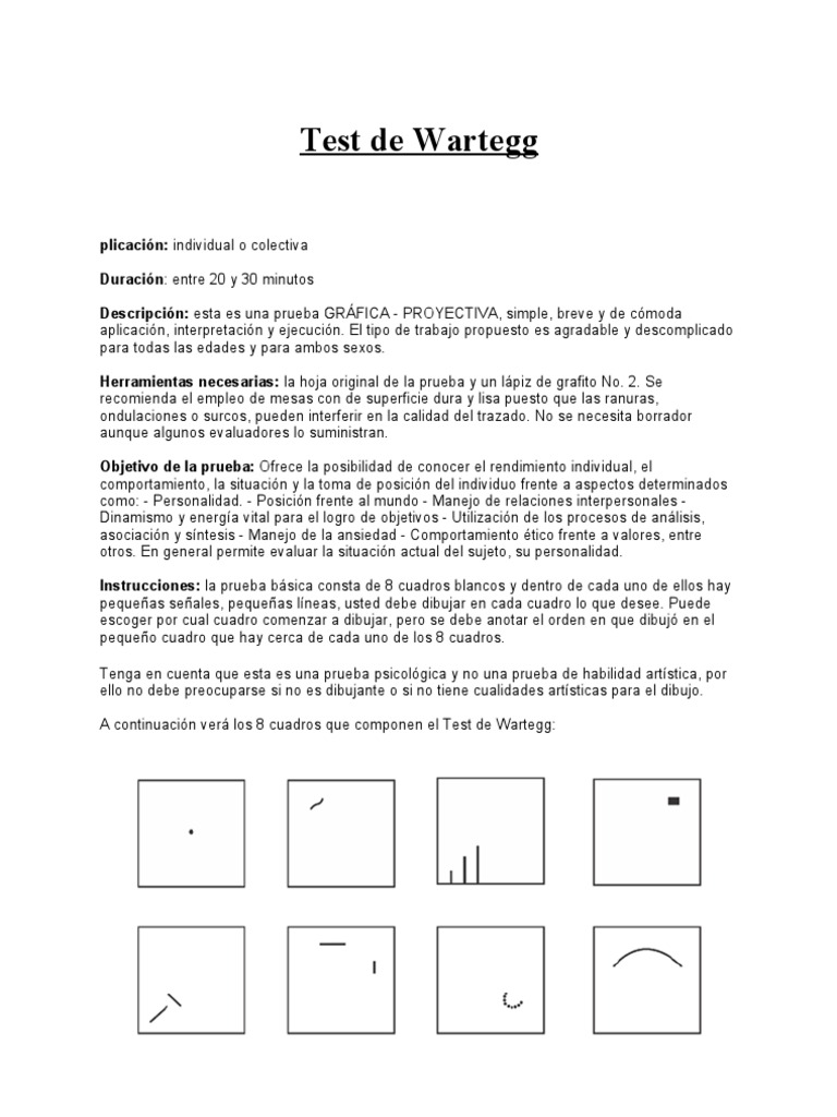 Test de Wartegg | PDF | Psicoanálisis | Pinturas