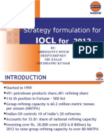 Strategy Formulation For IOCL For 2012