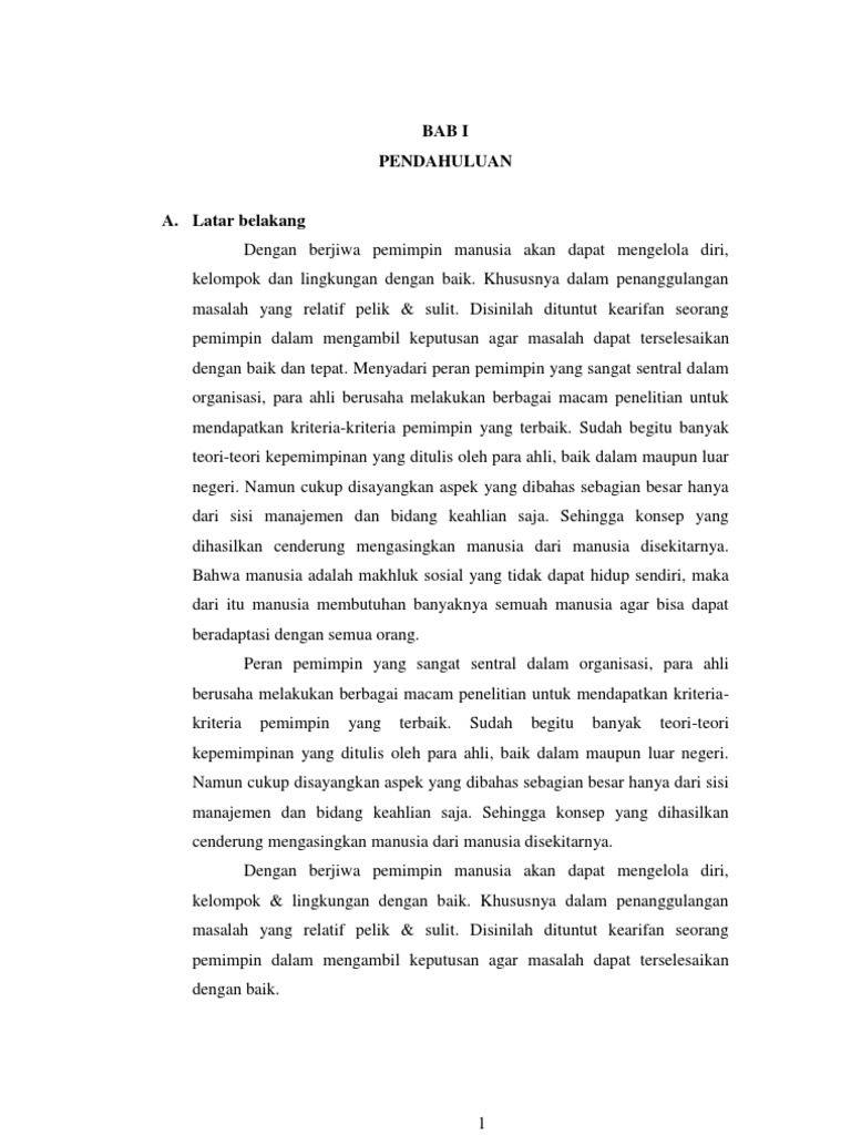 Makalah Kepemimpinan Dalam Perusahaan