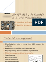 MATERIALS MANAGEMENT FOR INDUSTRIAL PRODUCTION