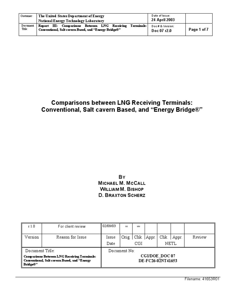 Comparisons Between LNG Terminals | PDF | Liquefied Natural Gas ...