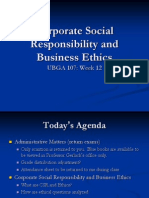 Corporate Social Responsibility and Business Ethics: UBGA 107: Week 12
