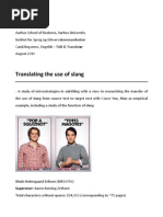 Download Translation of Use of Slang by Marie Tan SN148139444 doc pdf