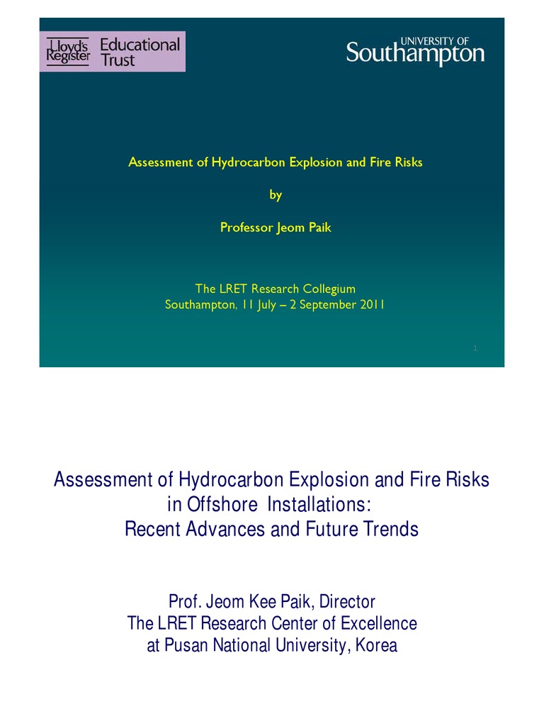 Assessment of Hydrocarbon Fire Risk and Explosion | PDF | Offshore ...
