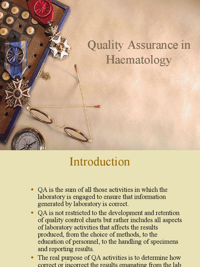Quality Assurance in Hematology Labs | PDF | Accuracy And Precision ...