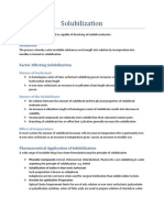 Solubilization