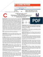 2013 E?Kc LMRCQ: Chicago Cubs (28-38) New York Mets (24-39) Vs