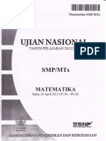 UN Matematika SMP 2013