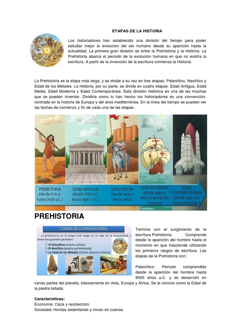 Pertenecer a Incesante medias Etapas de La Historia | PDF | Baja Edad Media | Edad de Piedra