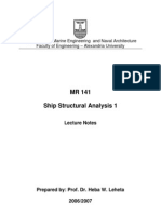 MR 141 Ship Structural Analysis 1